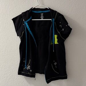 Zumba Fitness Black and Blue Hooded Sweatshirt